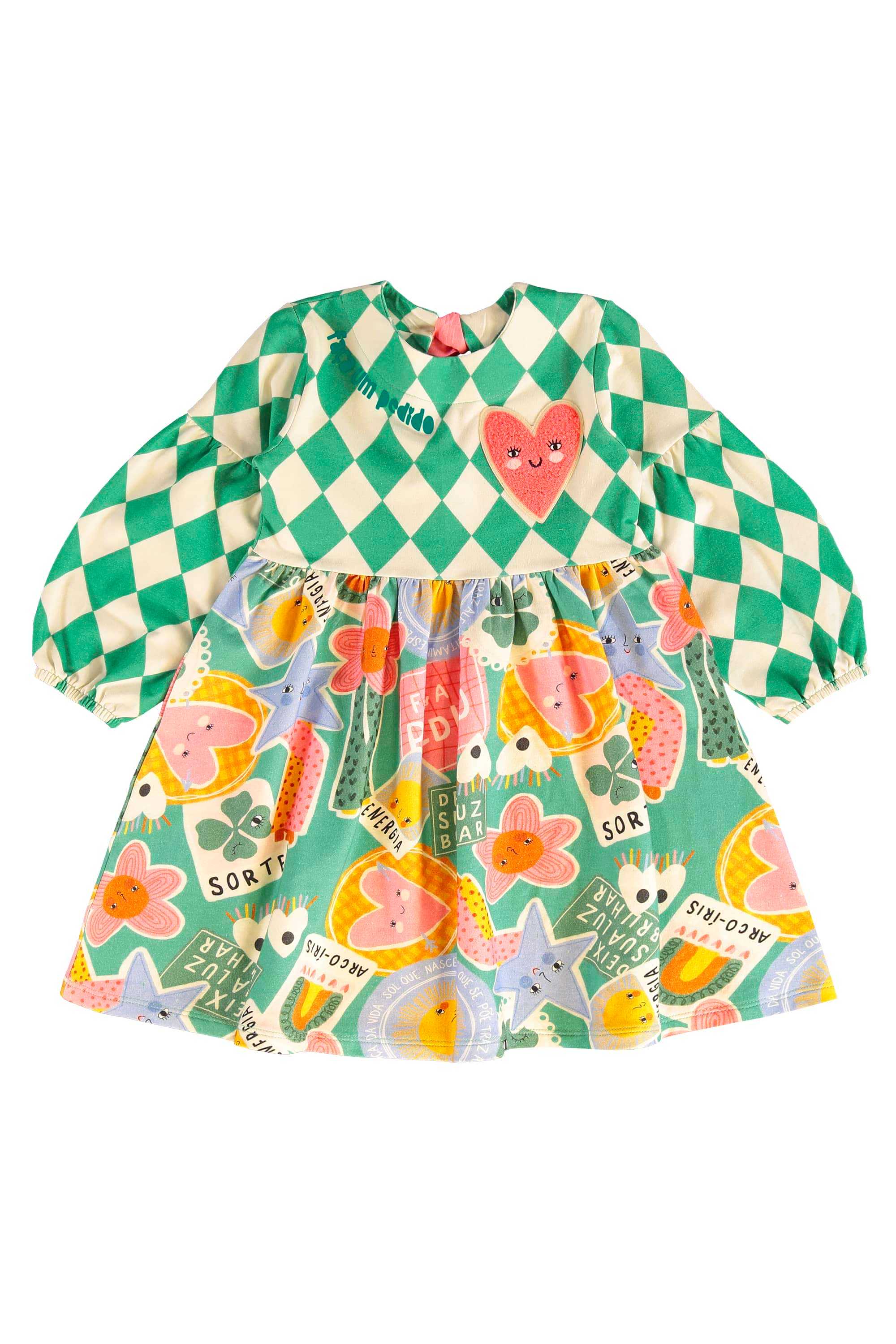 Vestido Infantil em Molecotton Energia Boa (Verde) Três e Já - Imagem 14